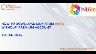 Premium Downloader - How to download file from Hitfile without premium account in 2024