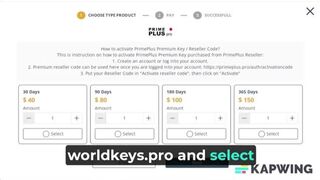 Worldkeys Pro - How to Buy PrimePlus Premium Key by PayPal