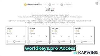 Worldkeys Pro - How to Buy PrimePlus Premium Key by PayPal