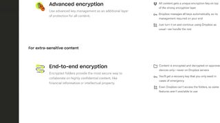 Dropbox - Seamless End-to-Eend Encryption and Security Features