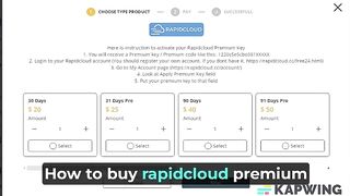 Worldkeys Pro - How to Buy RapidCloud Premium Key by PayPal