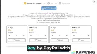 Worldkeys Pro - How to Buy RapidCloud Premium Key by PayPal