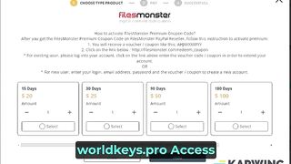 Worldkeys Pro - How to Buy FilesMonster Premium Key by PayPal