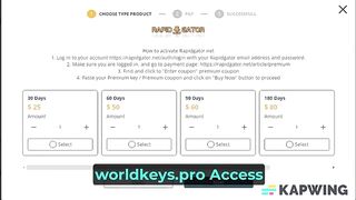 Worldkeys Pro - How to Buy Rapidgator Premium Key by PayPal