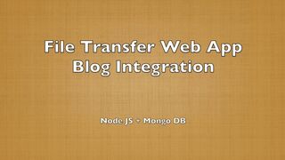 Adnan Afzal - Blog Integration - File Transfer Web App