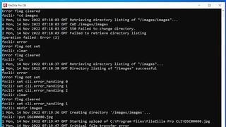 FileZilla Pro - How to Handle Errors with CLI