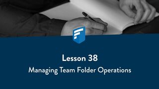 MoneyPlatform - Lesson 38: K2S Managing Team Folder Operations